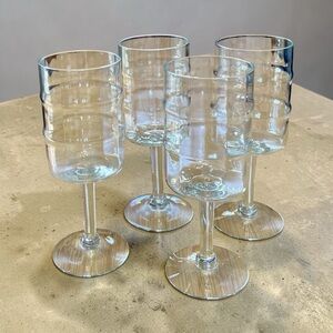 West Virginia Glass Co. Bamboo Optic, wine/cocktail glasses, vintage 1960’s,